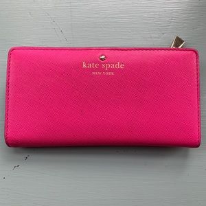 Kate Spade Hot Pink Bi-Fold Wallet